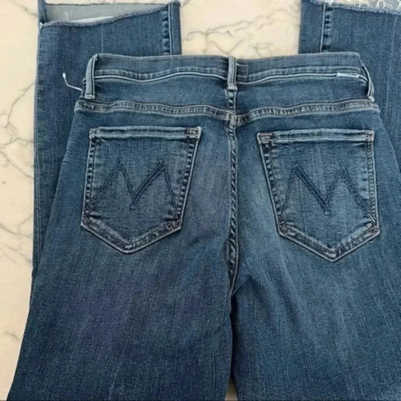 MOTHER The Insider High Waist Crop Step Chew in Dancing on Coals Sz 26 B271 - Picture 5 of 6